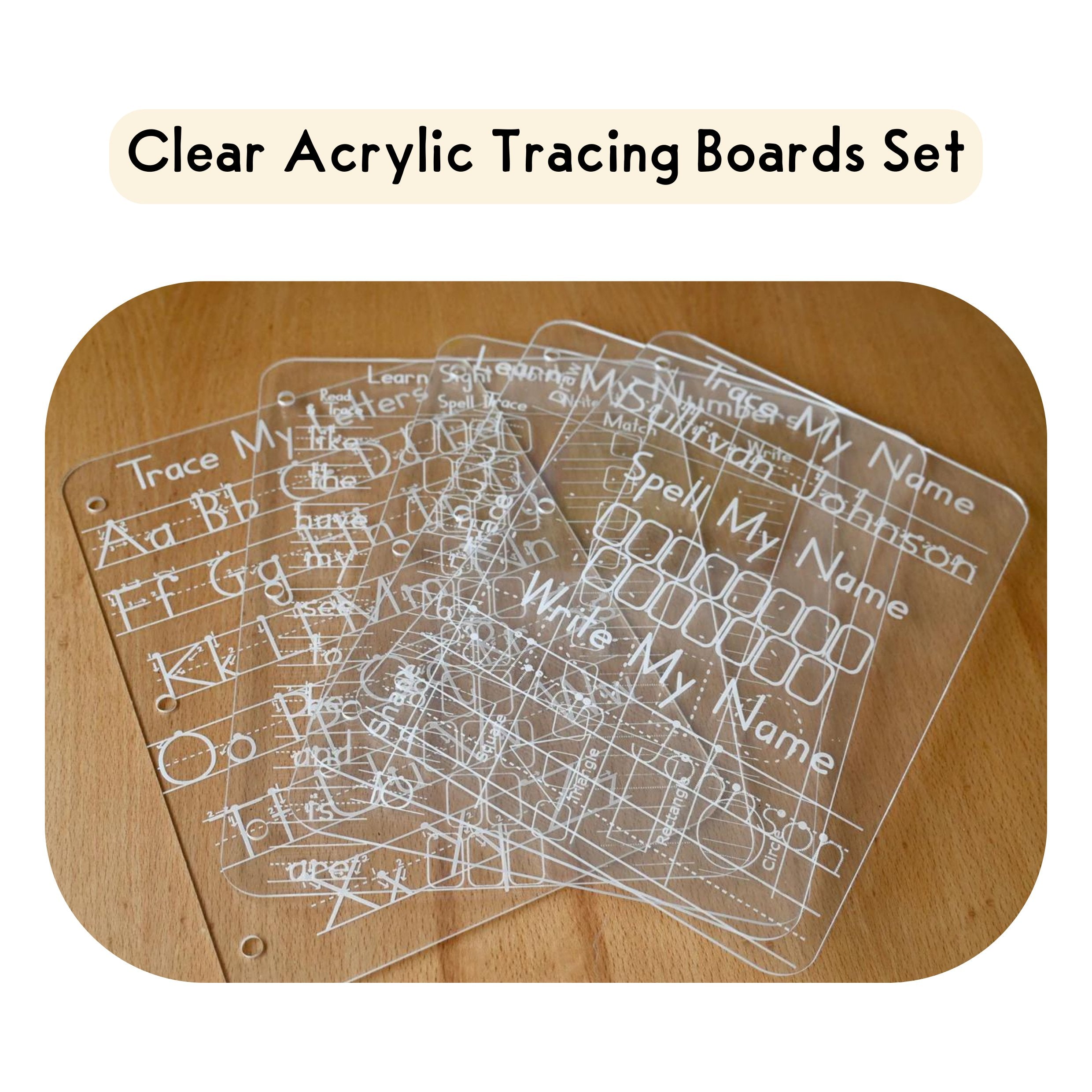 Customizable Children Acrylic Learning Boards